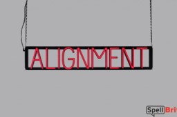ALIGNMENT LED signs that are an alternative to neon signs for your automotive shop
