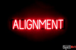 ALIGNMENT LED signs that are an alternative to neon signs for your automotive shop