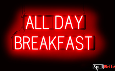 ALL DAY LED Sign Red, Neon Look