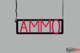 AMMO LED signage that is an alternative to neon signs for your shop