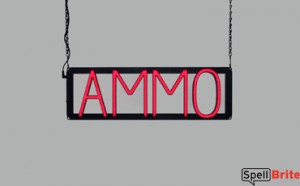 AMMO LED signage that is an alternative to neon signs for your shop