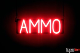 AMMO LED illuminated sign that is an alternative to neon signs for your business