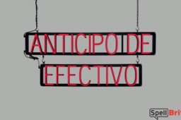 ANTICIPO DE EFECTIVO LED signs that use changeable letters to make custom signs for your shop