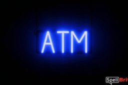 ATM sign, featuring LED lights that look like neon ATM signs