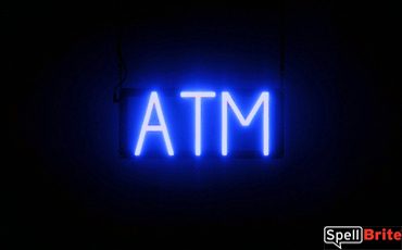 ATM sign, featuring LED lights that look like neon ATM signs