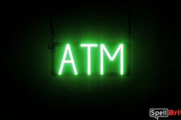 ATM sign, featuring LED lights that look like neon ATM signs