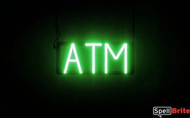 ATM sign, featuring LED lights that look like neon ATM signs