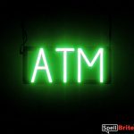 ATM sign, featuring LED lights that look like neon ATM signs