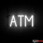 ATM sign, featuring LED lights that look like neon ATM signs