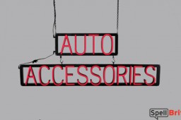 AUTO ACCESSORIES LED signs that use interchangeable letters to make personalized signs for your automotive shop
