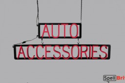 AUTO ACCESSORIES LED Sign in Red, Neon Look