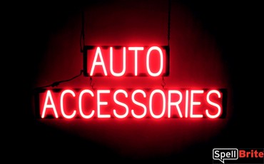 AUTO ACCESSORIES LED Sign in Red, Neon Look