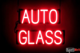 AUTO GLASS LED lighted sign that uses changeable letters to make custom signs for your shop