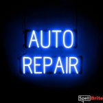 AUTO REPAIR sign, featuring LED lights that look like neon AUTO REPAIR signs