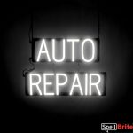 AUTO REPAIR sign, featuring LED lights that look like neon AUTO REPAIR signs