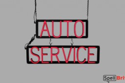AUTO SERVICE LED signs that use changeable letters to make business signs for your automotive shop