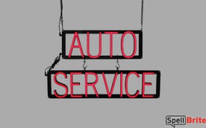 AUTO SERVICE LED signs that use changeable letters to make business signs for your automotive shop