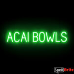 ACAI BOWLS Letrero, con luces LED que parecen de neón ACAI BOWL Letreros