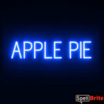 APPLE PIE sign, featuring LED lights that look like neon APPLE PIE signs