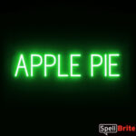 APPLE PIE sign, featuring LED lights that look like neon APPLE PIE signs