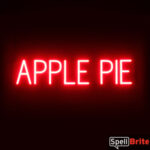 APPLE PIE sign, featuring LED lights that look like neon APPLE PIE signs