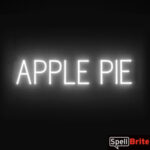 APPLE PIE sign, featuring LED lights that look like neon APPLE PIE signs