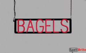 BAGELS LED signs that are an alternative to neon signs for your restaurant