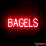 BAGELS LED signs that are an alternative to neon lighted signs for your business