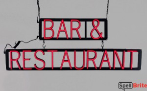 BAR & RESTAURANT LED signs that uses changeable letters to make personalized signs for your restaurant