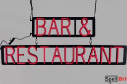 BAR & RESTAURANT LED signs that use changeable letters to make personalized signs for your restaurant