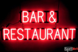 BAR & RESTAURANT LED lighted signs that uses changeable letters to make business signs