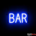 BAR sign, featuring LED lights that look like neon BAR signs