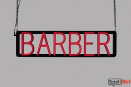 BARBER LED signs that look like neon signs that use changeable letters to make personalized signs