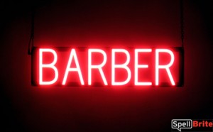 BARBER lighted LED signs that look like a neon sign for your business