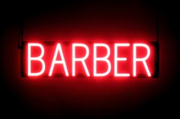 BARBER lighted LED signs that look like a neon sign for your shop