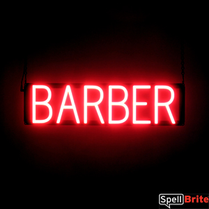 BARBER lighted LED signs that look like a neon sign for your shop