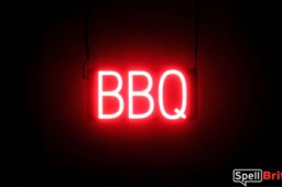 BBQ sign, featuring LED lights that look like neon BBQ signs