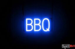 BBQ sign, featuring LED lights that look like neon BBQ signs