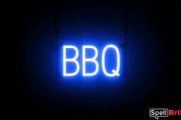 BBQ sign, featuring LED lights that look like neon BBQ signs