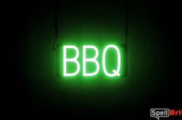 BBQ sign, featuring LED lights that look like neon BBQ signs