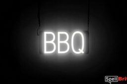 BBQ sign, featuring LED lights that look like neon BBQ signs