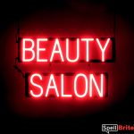 BEAUTY SALON sign, featuring LED lights that look like neon BEAUTY SALON signs