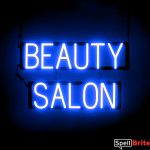 BEAUTY SALON sign, featuring LED lights that look like neon BEAUTY SALON signs
