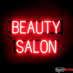 BEAUTY SALON lighted LED signs that look like neon signage for your shop