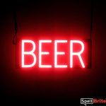 BEER sign, featuring LED lights that look like neon BEER signs