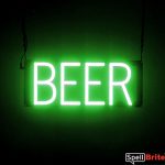 BEER sign, featuring LED lights that look like neon BEER signs