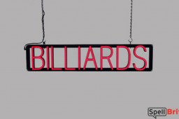 BILLIARDS LED signs that look like a neon sign for your business