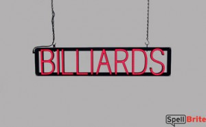 BILLIARDS LED signs that look like a neon sign for your business
