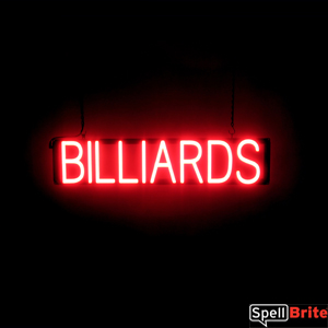 BILLIARDS LED glow signs that look like a neon sign for your business