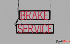 BRAKE SERVICE LED signs that look like neon signs for your automotive shop